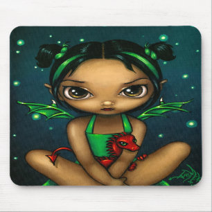 "Green Dragonling" Mousepad Muismat