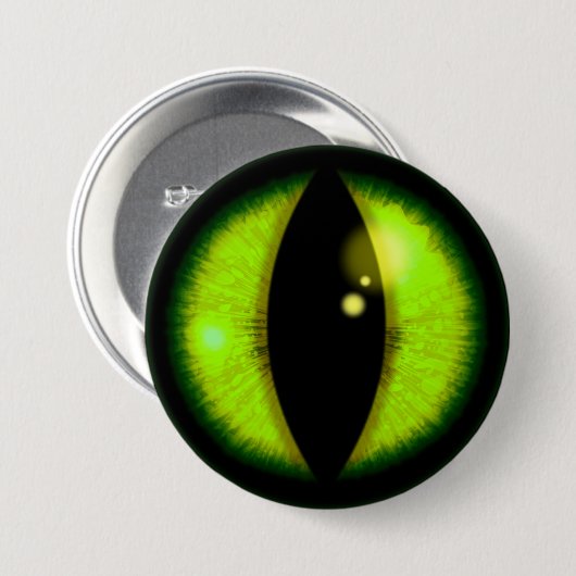 Green Dragons Eye Ronde Button 7,6 Cm (Voorkant /achterkant)