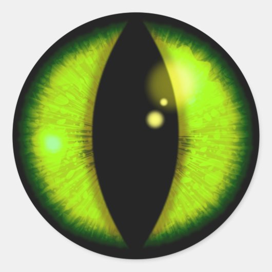 Green Dragons Eye Ronde Sticker (Voorkant)