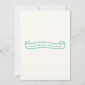 Green Drawn Together Champagne Wedding Kaart (Achterkant)