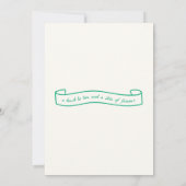 Green Drawn Together Uitnodiging voor een bruiloft (Achterkant)