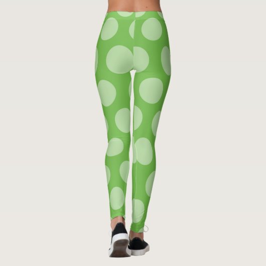 Green Dream Large Polka Dot Leggings (Achterkant)