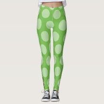 Green Dream Large Polka Dot Leggings
