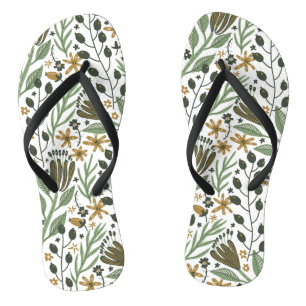 Green Dreamweaver Floral Pattern Teenslippers