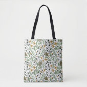Green Dreamweaver Floral Pattern Tote Bag (Voorkant)