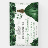 Green Dress Blonde Princess Floral Quinceanera Spandoek (Verticaal)