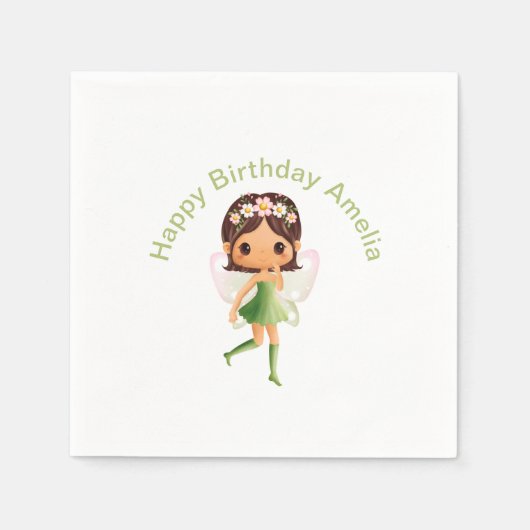 Green Dress Fairy Servet (Voorkant)