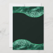 Green Dress & Gold Glitter Balloons Sweet 16 Kaart (Achterkant)