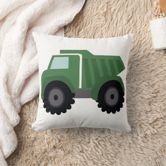 Green Dump Truck Pillow Kussen (Deken)