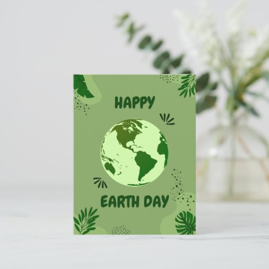 Green Earth Day Briefkaart (Staand voorkant)