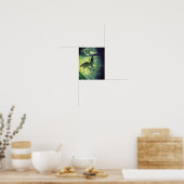 Green Earth Dragon, Natuur Fantasy Art Poster (Keuken)