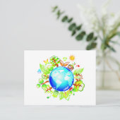 Green Earth Eco Friendly for Earth Day Briefkaart (Staand voorkant)
