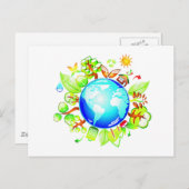 Green Earth Eco Friendly for Earth Day Briefkaart (Voorkant / Achterkant)