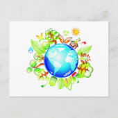 Green Earth Eco Friendly for Earth Day Briefkaart (Voorkant)