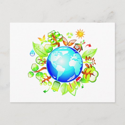 Green Earth Eco Friendly for Earth Day Briefkaart (Voorkant)