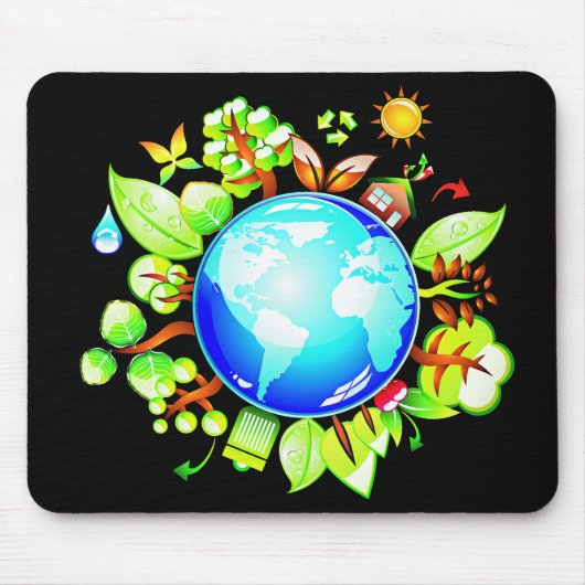 Green Earth Eco Friendly for Earth Day Muismat (Voorkant)