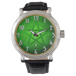 Green Earth Pentacle Watch Horloge