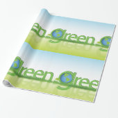 Green Earth World Cadeaupapier (Uitgerold)