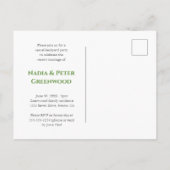 Green Eat Drink We zijn getrouwd Retro Elopement Briefkaart (Achterkant)