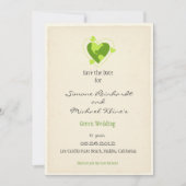 Green Eco Friendly sparen de Datum Save The Date (Voorkant)