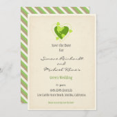 Green Eco Friendly sparen de Datum Save The Date (Voorkant / Achterkant)