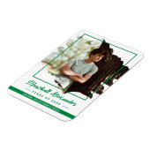 Green Edgy Abstract Torn Photo Afstuderen Magneet (Linkerzijde)