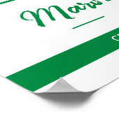 Green Edgy Abstract Torn Photo Afstuderen Poster (Hoek)