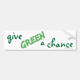 GREEN een kans geven Bumpersticker