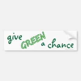 GREEN een kans geven Bumpersticker