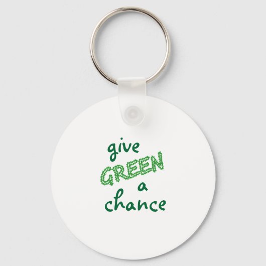 GREEN een kans geven Sleutelhanger (Voorkant)