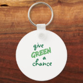 GREEN een kans geven Sleutelhanger (Voorkant)