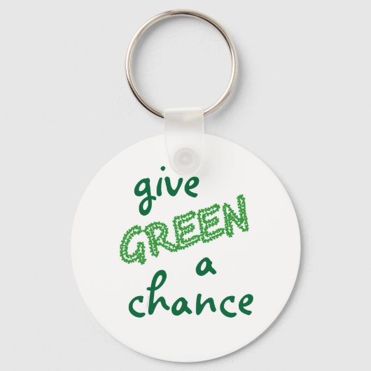 GREEN een kans geven Sleutelhanger (Voorkant)