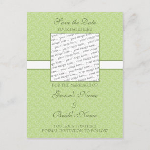 Green Eggshell Bewaar de datum Briefkaart