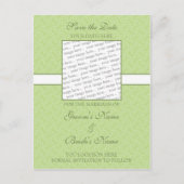 Green Eggshell Bewaar de datum Briefkaart (Voorkant)