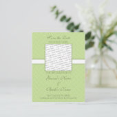 Green Eggshell Bewaar de datum Briefkaart (Staand voorkant)