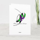 Green Egyptian Eye Wenskaart Kaart (Achterkant)