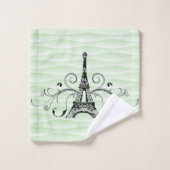 Green Eiffel Towel Flourish Towel Set Bad Handdoek (Wasdoekje)