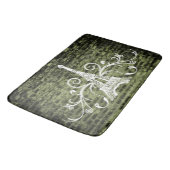 Green Eiffel Towel Grunge Bath Mat (Gekanteld)