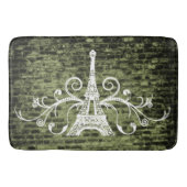 Green Eiffel Towel Grunge Bath Mat (Voorkant)