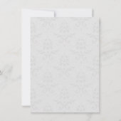 Green Eiffel Tower Damask Wedding Rehearsal Dinner Kaart (Achterkant)