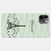 Green Eiffel Tower Flourish Hoesje-Mate iPhone Cas Case-Mate iPhone Case (Achterkant (horizontaal))