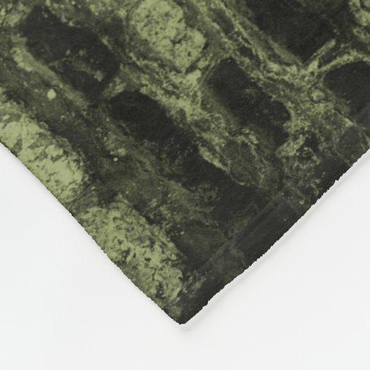Green Eiffel Tower Grunge Fleece Blanket (Hoek)