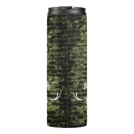 Green Eiffel Tower Grunge Thermal Tumbler Thermosbeker (Achterkant)