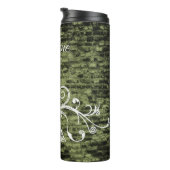 Green Eiffel Tower Grunge Thermal Tumbler Thermosbeker (Geroteerd rechts)