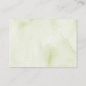 Green Eiffel Tower Waterverf Weddenschap Informatiekaartje (Achterkant)