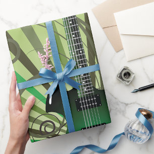 Green Electric Guitar Cadeaupapier