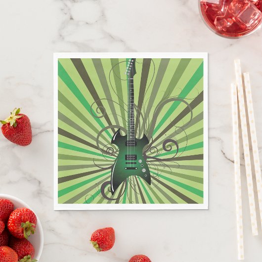 Green Electric Guitar Servet
