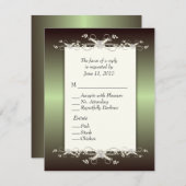 Green Elegance RSVP w Entree Choice (Voorkant / Achterkant)
