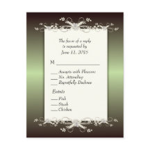 Green Elegance RSVP w Entree Choice