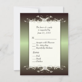 Green Elegance RSVP w Entree Choice Kaartje